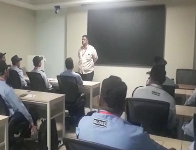 On Site Classroom Training of Security Guards